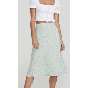 Faithfull the Brand Raquel Kaia Skirt in Seafoam Women’s Sz. 4